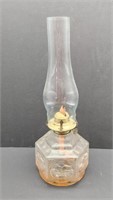 Homestead Pattern Glass Oil Lamp
