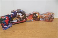 3 Sealed Starwars Puzzles & Spiderman Puzzle