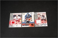NHL 3 CARD LOT FT. LINDROS GAME WORN JERSEY CARD