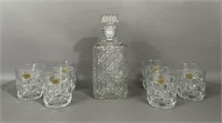 Vintage Damier Luminarc 7 Piece Whisky Set