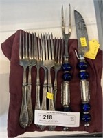 Plated Forks with Carving Set