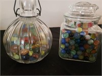 2) jars of marbles