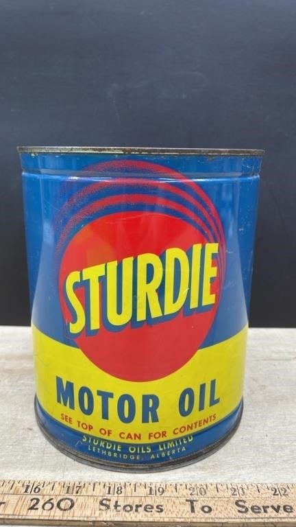 EMPTY 1 gal Sturdie Motor Oil Can