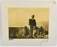Vintage Hand Colored Matted Photograph, Capri 1951