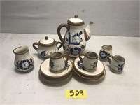 Child’s Tonala Mexican Glazed Pottery Teapot Set