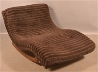 Adrian Pearsall Upholstered Wave Chaise Rocker.