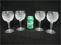 (4) WATERFORD BALLOON WINE GLASSES 2 SETS OF 2