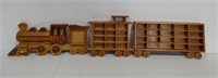 WOODEN STEAM LOCOMOTIVE WALL HANGING