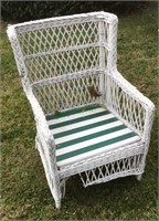 Lawn furniture - antique high back wicker