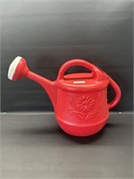 Red 2 gal Watering Can w flower on front