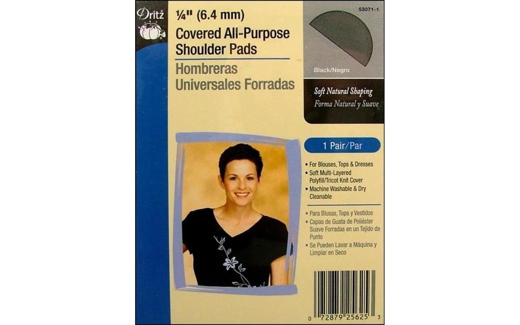 SM1075  Dritz Shoulder Pads Covered All Purpose 1/