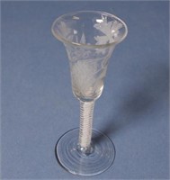 18th century air twist stem glass