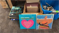 (2) boxes of vinyl records