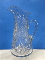 Cut Glass Pitcher, 10 " tall