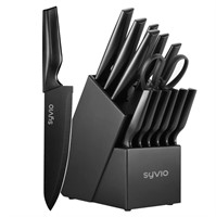 syvio Knife Sets for Kitchen with Block  14 Piece