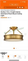 Semiflush ceiling light