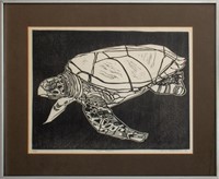 June Hildebrand "Sea Turtle" Lithograph, 1962