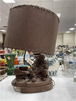 Stoneware Table Lamp w/Shade 24"