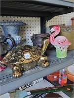 Decor Ceramic Turtle & Flamingo Ceramic Figure