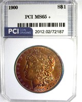 1900 Morgan PCI MS65+ Golden Purple
