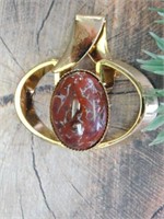 BRECCIATED JASPER PENDANT ROCK STONE LAPIDARY SPEC