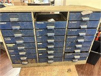 23 Drawer Tool and Supplies Cabinet and Contents