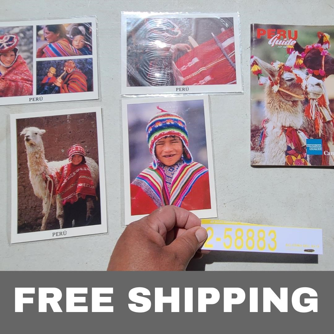 Assorted Vintage Peru Postcards Souvenirs