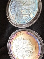Lot of 2 each1 oz 999 Fine silver walking silver