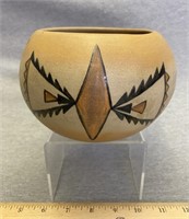Vintage Native American Pottery Marked Zuni Signed