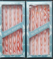 2 Packs of Candycane Striped Iciclee Ornaments