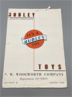 1939 HUBLEY TOYS CATALOG