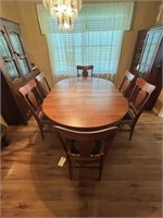 Antique Solid Oak Claw Foot Dining Table