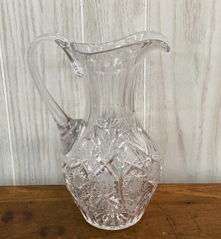 10" Lead Crystal Glass Pitcher