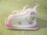 RS PRUSSIA CHEESE DISH, ALL CLEAN, HAND PAINTED 9L