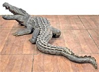 Life-size Bronze Alligator Sculpture