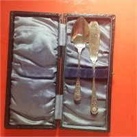 Sterling silver spoon and knife