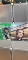 2 vintage Merle Haggard 33 RPM vinyl records,