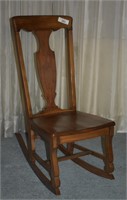 Antique Ladies Sewing Rocking Chair w/ Orig. Label