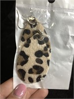Cheetah print earrings, never worn