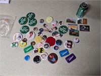 Collection of 80s Pop Culture Pins & Horse Magnets