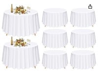 Pesonlook Round Tablecloth 8 Pack 120" Table Cloth