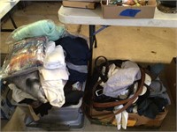 (2) Large Totes of New & Gently Used Clothing &