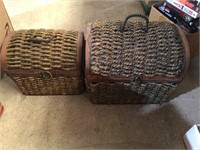 (2) Small Wicker Trunks