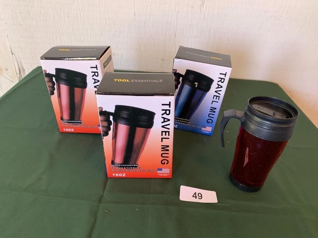 (4) Travel Mugs