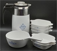 (X) Corningware Baking Dishes & Coffee Pot 10