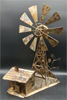 (X)  TIN/ Copper Musical  Windmill  13" X 15.5 "