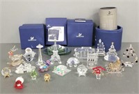 Collection of Swarovski, etc. crystal pieces