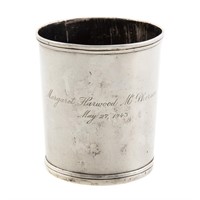 Antique coin silver mint julep cup