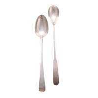 Georgian silver stuffing spoon