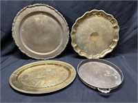 BRASS SERVING PLATTERS